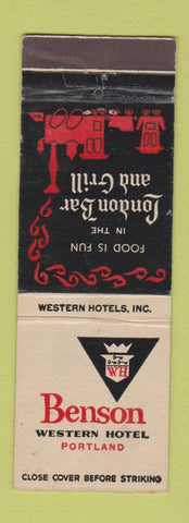 Matchbook Cover - Benson Hotel Portland OR