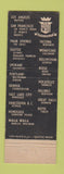Matchbook Cover - Benson Hotel Portland OR