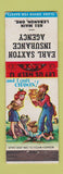 Matchbook Cover - Earl Saxton Insurance Lebanon OR Hillbilly