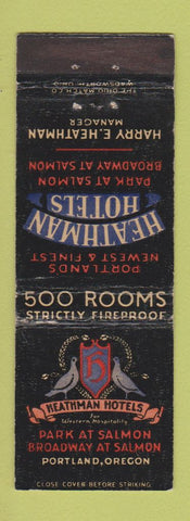 Matchbook Cover - Heathman Hotels Portland OR