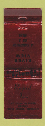 Matchbook Cover - Rapid Inn Rose Lodge OR WEAR