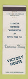 Matchbook Cover - Victory House Tillamook OR