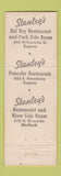 Matchbook Cover - Stanley's Restaurants Eugene Medford OR