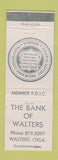 Matchbook Cover - Bank of Walters OK