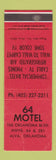 Matchbook Cover - 64 Motel Alva OK WEAR