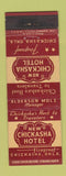 Matchbook Cover - New Chickasha Hotel OK