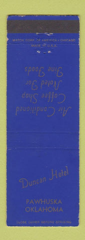 Matchbook Cover - Duncan Hotel Pawhuska OK