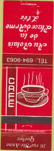 Matchbook Cover - Au Relais De La Place Quebec Cafe