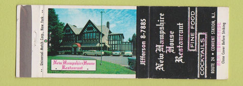 Matchbook Cover - New Hampshire House Restaurant Convent Station NJ