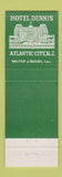 Matchbook Cover - Hotel Dennis Atlantic City NJ