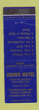 Matchbook Cover - Crown Motel Atlantic City NJ WEAR