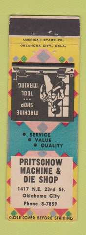 Matchbook Cover - Pritschow Machine Die Oklahoma City OK