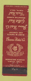 Matchbook Cover - Boone Hotels Manhattan KS Vinita OK WEAR