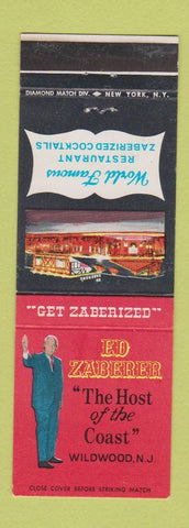 Matchbook Cover - Ed Zaberer Wildwood NJ restaurant