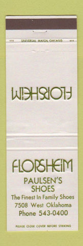 Matchbook Cover - Florsheim Paulsen's Shoes WEAR