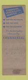 Matchbook Cover - Continental Insurance Harry Rothberg Plainfield NJ