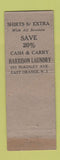 Matchbook Cover - Harrison Laundry East Orange NJ WEAR