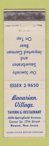 Matchbook Cover - Bavarian Village Newark NJ WEAR