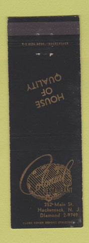 Matchbook Cover - Colonial Restaurant Hackensack NJ