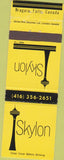 Matchbook Cover - Skylon Niagara Falls Canada