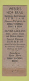 Matchbook Cover - Silver Lake Inn Clementon NJ Camden