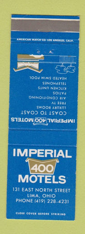 Matchbook Cover - Imperial 400 Motels Lima OH