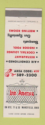 Matchbook Cover - Inn America Mansfield OH