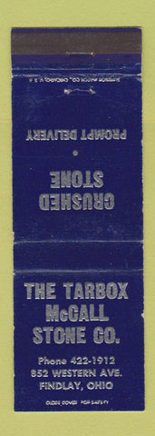 Matchbook Cover - Tarbox McCall Stone Findlay OH