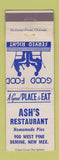 Matchbook Cover - Ash's Restaurant Deming NM