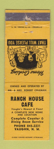 Matchbook Cover - Ranch House Cafe Vaughn NM WEAR
