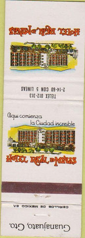 Matchbook Cover - Hotel Real Dminas Guanajuato Mexico
