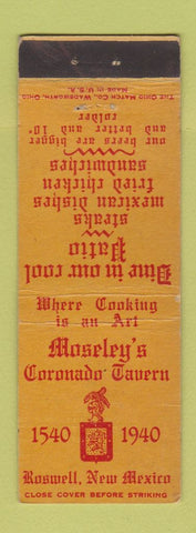 Matchbook Cover - Moseley's Coronado Tavern Roswell NM