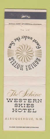 Matchbook Cover - Schine Hotels Western Skies Albuquerque NM