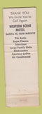 Matchbook Cover - Western Scene Motel Santa Fe NM WORN