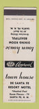 Matchbook Cover - Town House De Santa Fe Resort Motel Santa Fe NM WEAR