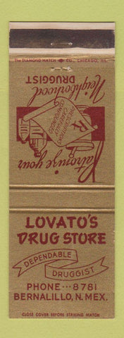 Matchbook Cover - Lovato's Drug Store Bernalillo NM