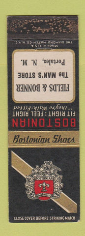 Matchbook Cover - Bostonian Men's Shoes Fields Bonner Portales NM WORN