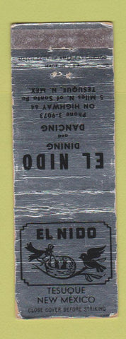 Matchbook Cover - El Nido Restaurant Tesuque NM WORN