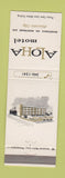 Matchbook Cover - Aloha Motel Atlantic City NJ