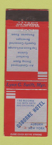 Matchbook Cover - Osborne Hotel Auburn NY