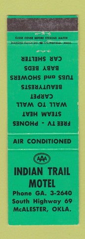 Matchbook Cover - Indian Trail Motel McAlester OK