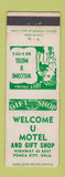 Matchbook Cover - Welcome U Motel Ponca City OK