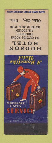 Matchbook Cover - Hudson Hotel Oklahoma City OK Bellhop WEAR