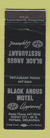 Matchbook Cover - Black Angus Motel Poteau OK WEAR
