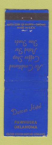 Matchbook Cover - Duncan Hotel Pawhuska OK
