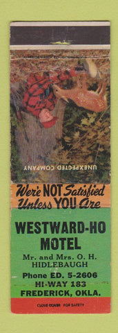 Matchbook Cover - Westward Ho Motel Frederick OK WORN