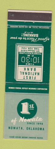Matchbook Cover - 1st National Bank Nowata OK