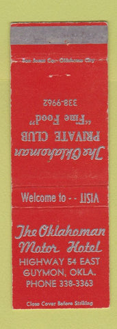 Matchbook Cover - The Oklahoman Motor Hotel Guyton OK