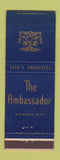 Matchbook Cover - Ambassador Hotel Atlantic City NJ
