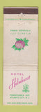 Matchbook Cover - Hotelb Holmhurst Atlantic City NJ Hydrangea WEAR